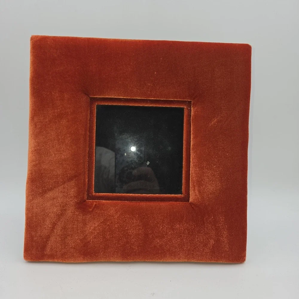 Vintage Orange Velvet Picture Frame 5